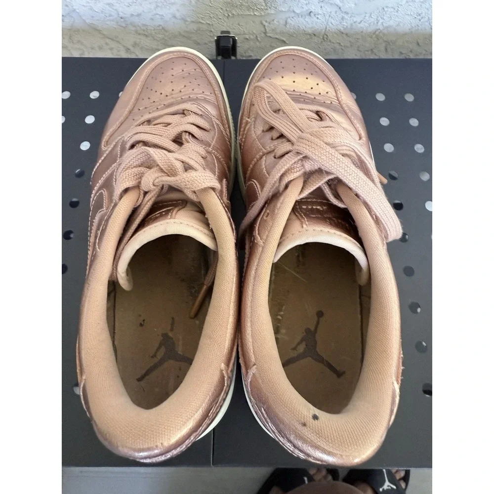 Nike Jordan Retro 1 Low Lifted Met Bronze Pink Womens 7‎ Platform A01334-901